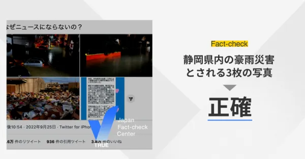 なぜニュースにならないの？ 静岡県内の水害画像は本物【ファクトチェック】